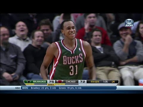John Henson Full Highlights at Bulls (2013.12.10) - 25 Pts, 14 Reb, 6 Blocks, Crazy Shot