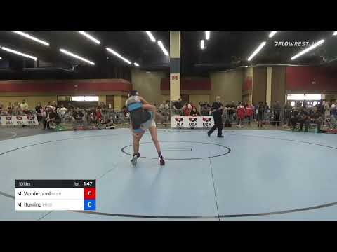 101 Lbs Consi Of 8 #2 - Mara Vanderpool, Nebraska Wrestling Academy Vs Marisa Iturrino, Prosper Wr