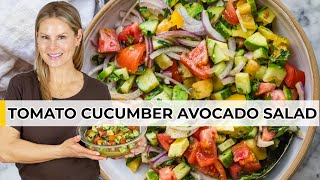THE BEST SUMMER SALAD (Cucumber & Tomato Salad Recipe)