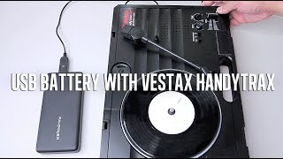Video thumbnail for USB BATTERY WITH VESTAX HANDYTRAX TURNTABLE by Skratcher