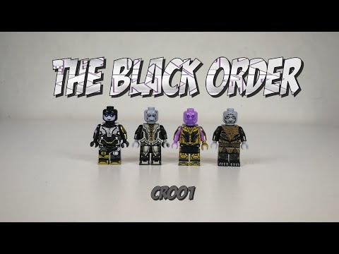 CR001  - Black Order Minifigures (non-lego) with new printed parts