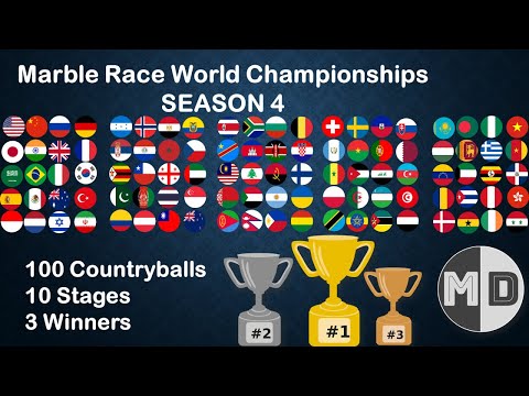 Marble Race of 100 Countryballs | Marble Race World Championship Season 4