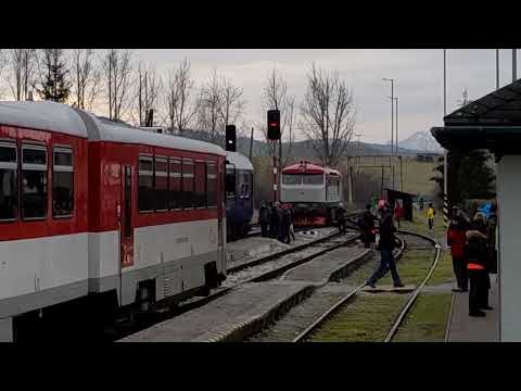 1.11.4 Cecaňa Vrútky - Trstená 30.12.2022 - posun v Trstenej / Retro train / tren #vlaky #trains