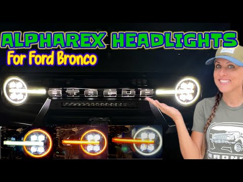 AlphaRex USA Nova-Series Alpha-Black Headlights for Ford Bronco | Install & Review
