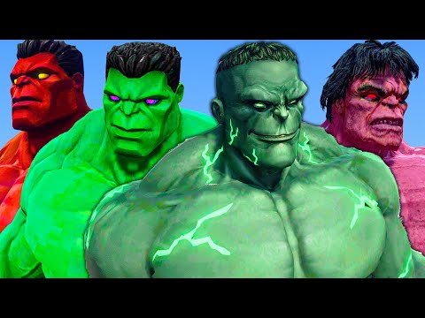 World War Hulk | Purple Mad Hulk vs Hulk vs Red Hulk - What If