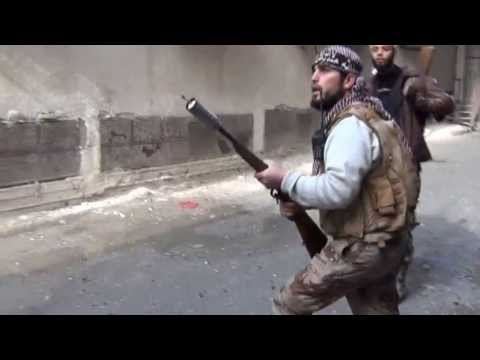 استهداف كتيبة الناصر صلاح الدين بقنابل محلية الصنع مواقع قوات النظام في محيط إدارة الدفاع الجوي قرب بلدة المليحة في ريف دمشق