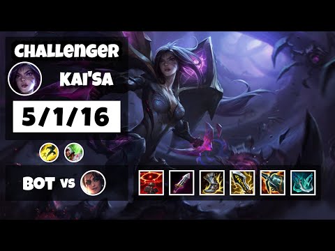 Kai'Sa vs Samira KOREAN Challenger BOT (5/1/16) - v11.8