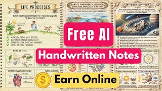 FREE AI Tool for Handwritten Notes | Earn Online by Selling Infographic Notes