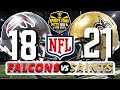 Saints edge out Falcons 21-18, completing season sweep