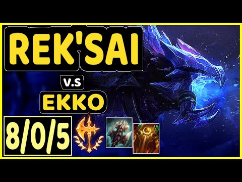 DOUBTFULL (REK'SAI) vs EKKO - 8/0/5 KDA JUNGLE GAMEPLAY - NA Ranked GRANDMASTER