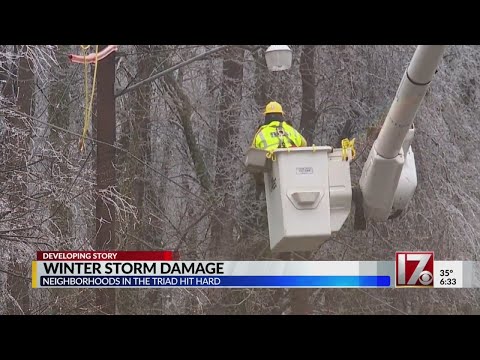 Ice storm damage hits hardest near Greensboro