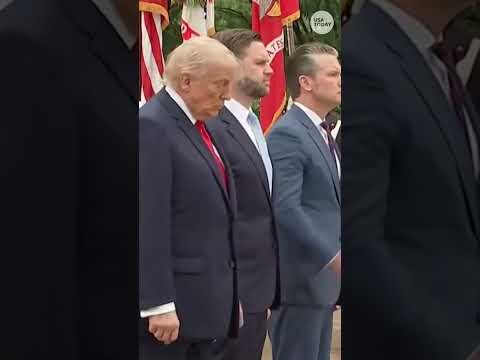 Trump lays wreath for Memorial Day at Arlington National Cemetery