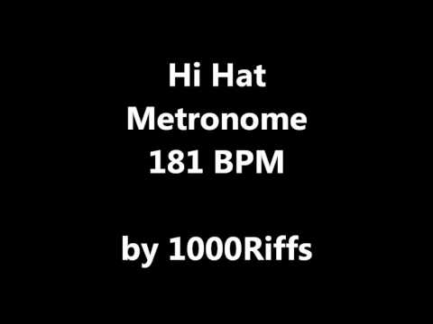 Hi Hat Metronome 181 BPM - Beats Per Minute