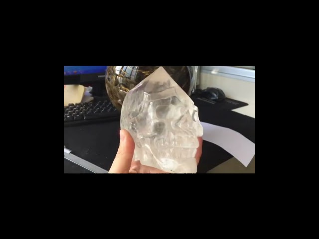 Vídeo relacionado con PRETYZOOM Adorno De Calavera De Dragón De Cuarzo Decoración Artesanal Piedra De Cristal Pequeña