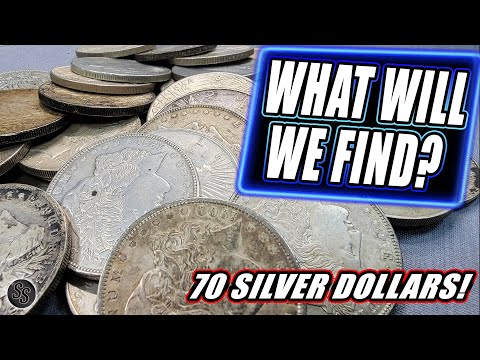 HUGE Bag of Old Silver Dollars Coin Hunt!!!