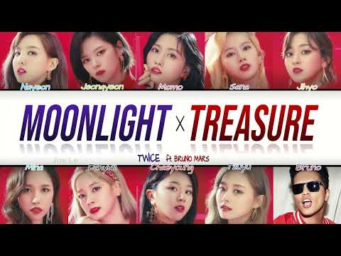 【Cover】TWICE (ft. Bruno Mars) -「MOONLIGHT x Treasure」- (Lyrics Eng)