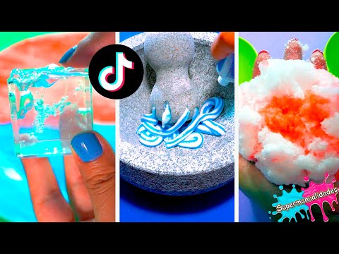 Probando muchas recetas para hacer Slime de Tiktok (Recopilación) - Supermanualidades