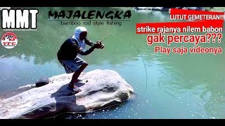 preview picture of video 'TARIKANNYA NGERI!!! Raja Nilem Monster Kena Terpancing Kail | #bamboorod #fishing'