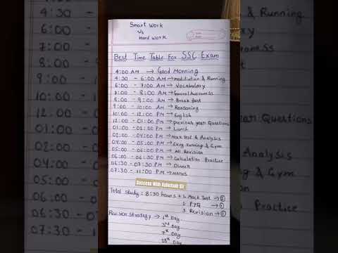 SSC CGL Exam strategy || SSC CGL daily Routine || ssc Time Table #ssc #shorts