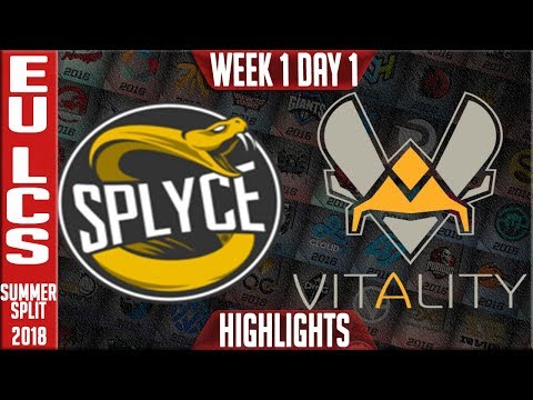 SPY vs VIT Highlights | EU LCS Summer 2018 Week 1 Day 1 | Splyce vs Team Vitality