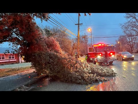 Freezing rain in Kentucky,KY Ice Storm  02-10-2021