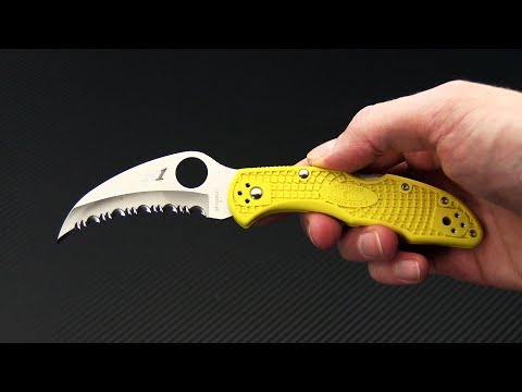 Spyderco Tasman Salt 2 Serrated H1 Yellow FRN Back Lock Folder 
