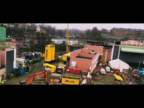 Keller Sweden working in Liseberg - part of the Westlink project