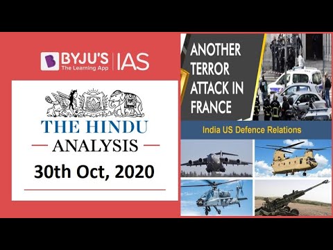 'The Hindu' Analysis for 30th October, 2020. (Current Affairs for UPSC/IAS)