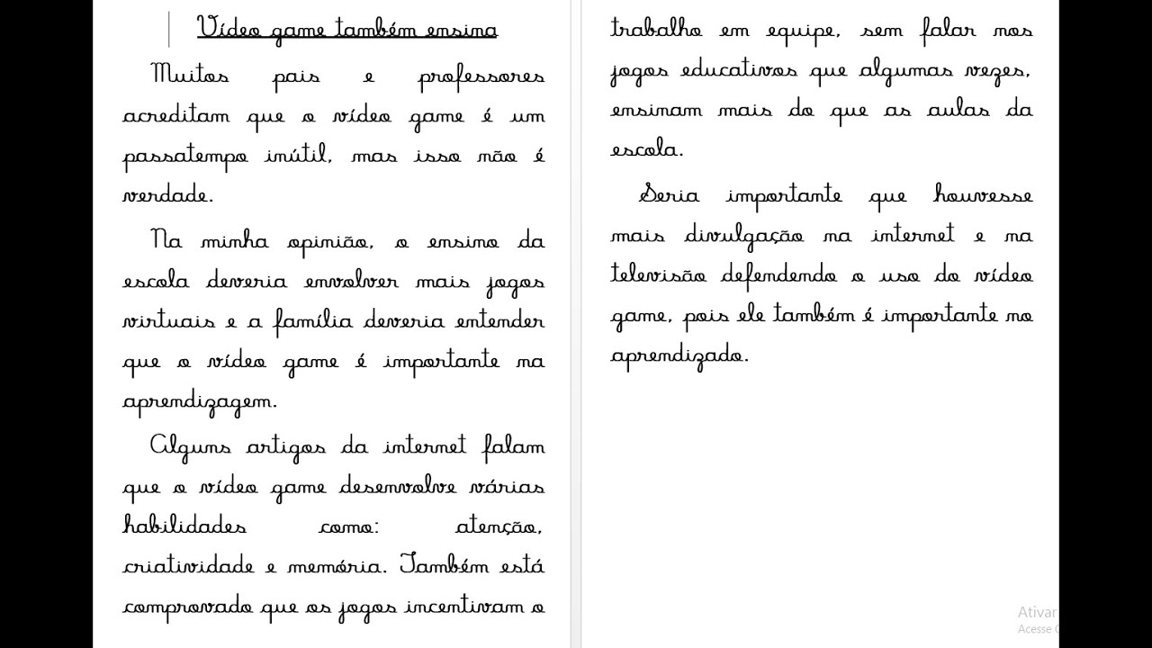 REDAÇÃO - TEXTO DE OPINIÃO - EXEMPLO