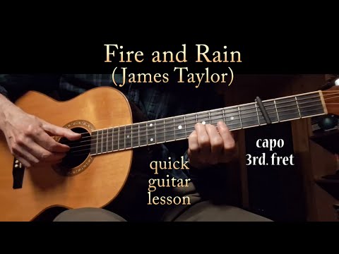 Fire and Rain (James Taylor) - quick guitar tutorial