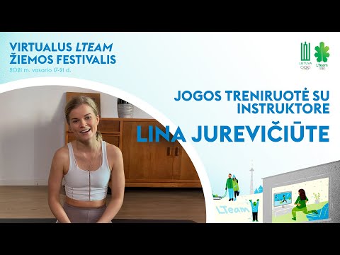 Treniruotė su jogos instruktore Lina Jurevičiūte