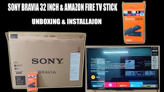 Sony Bravia 32inch TV  & Amazon Fire Tv Stick || Unboxing & Installaion || Salman sm