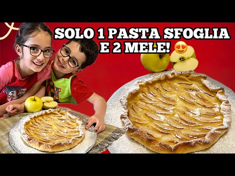 Puff pastry cake with cream and apples 🍎 Easy, quick and delicious!