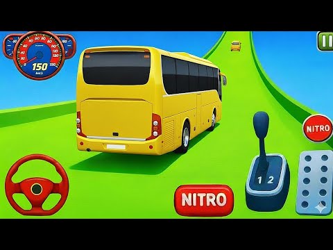 Mega Ramp Bus Stunt Racing 3D - Extreme Bus Racing Bus Stunts Simulator 3D - Android Gameplay Epi 77