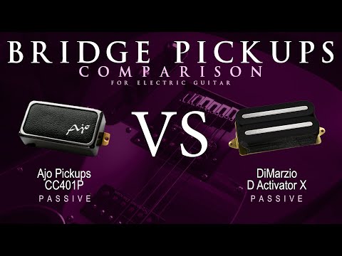 Ajo CC401P vs DiMarzio D ACTIVATOR X - Passive Bridge Guitar Pickup Comparison Tone Demo