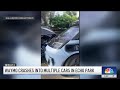 Waymo van crashes into parked cars in Echo Park