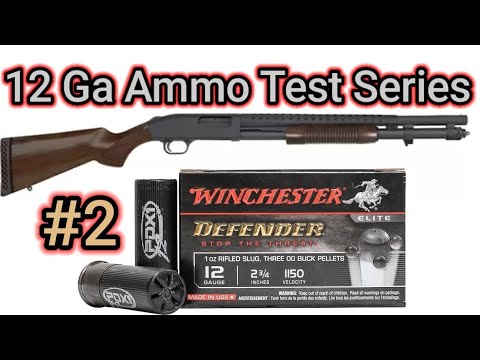 12ga Ammo Test Series: #2 Winchester Defender SLUG + 00 Buck (PDX1) | Pattern /Gel