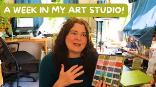 A Week In An Artist's Life- Sketching, Painting, Making Ink Wash Pens, Art Studio Vlog