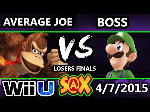 S@X - Average Joe (Donkey Kong) Vs. WS | Boss (Luigi) SSB4 Losers Finals - Smash Wii U - Smash 4