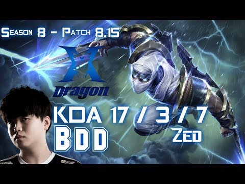 KZ BDD ZED vs ZOE Mid - Patch 8.15 KR Ranked