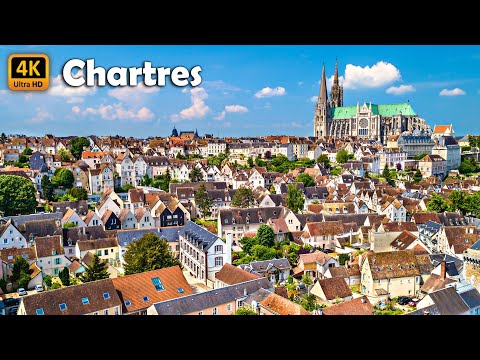 🇫🇷 Chartres, Medieval 🏰 Pearl of France, Amazing Walking Tour With Nice Elegant Music [4K/60fps]