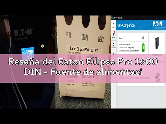 Vídeo relacionado con Eaton Ellipse Pro 1600 DIN - Fuente de alimentación ininterrumpida (UPS) (1600 VA, 1000 W, 165 V - 285 V, Plomo-ácido Sellado (VRLA)), Negro (ELP1600DIN)