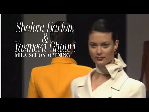 Shalom Harlow & Yasmeen Ghauri - Mila Schön Fall/Winter 1995 OPENING