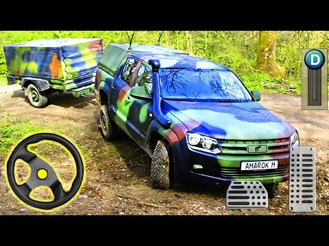 Offroad Army Pickup Truck Simulator 2020 - 4x4 Jeep Driving Game | Android Gameplay