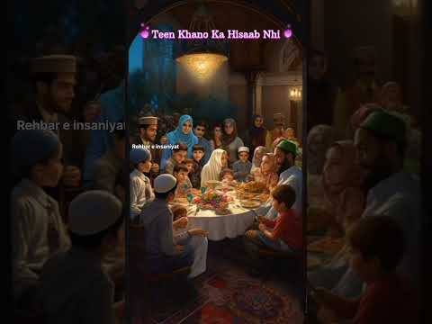 Teen Khano Ka Hisaab Nhi#deen #youtubeshorts #nabi #allah #sunnah #hadees #namaz #religion #dua