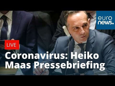 Deutscher Außenminister Heiko Maas gibt Statement nach Konferenz mit Allianz für Multilateralismus