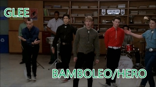Glee-Bamboleo/Hero (Lyrics/Letra)