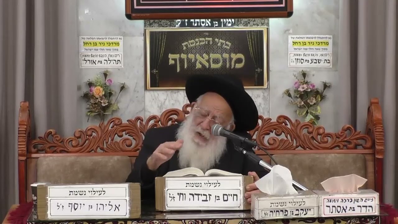 הרב יוסף חבה | הלכות בן איש חי | בית הכנסת מוסאיוף