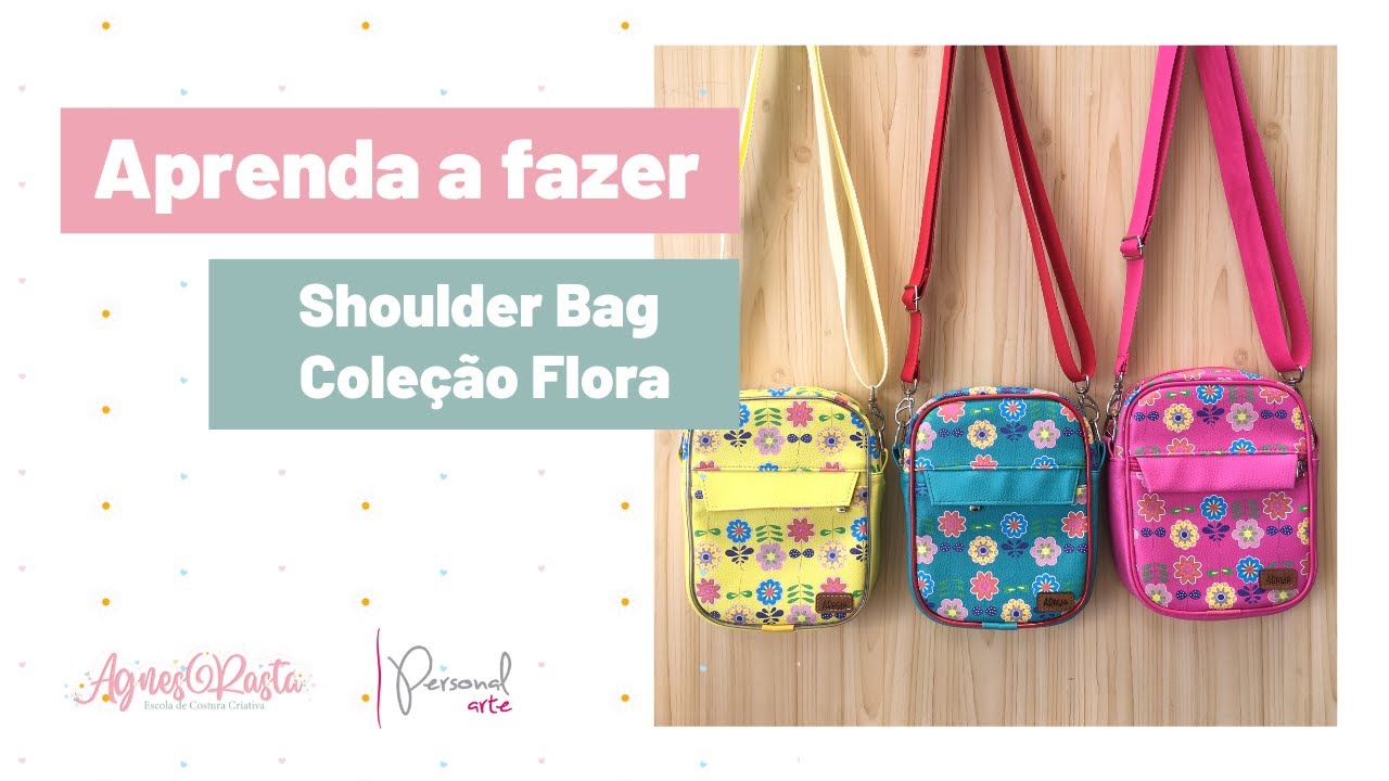 Painel Shoulder Bag - Carinho Rosa - Ateliê AgnesRasta
