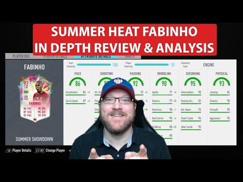 92 to 95 Summer Heat FABINHO Player Review - In Depth Analysis & Game Footage FIFA 20 Ultimate Team